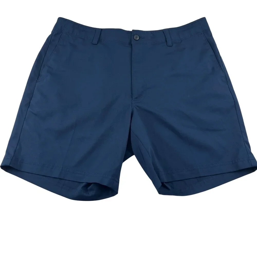 Perry Ellis Navy Blue Tour Performance Shorts Size 36 Mens Polyester/Elastane Bl
